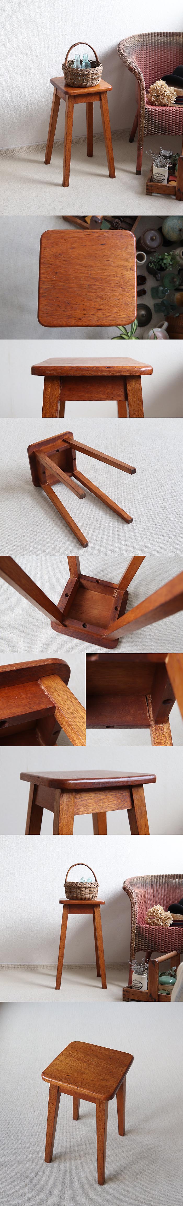 イギリス アンティーク スツール 木製椅子 飾り台 花台 インテリア