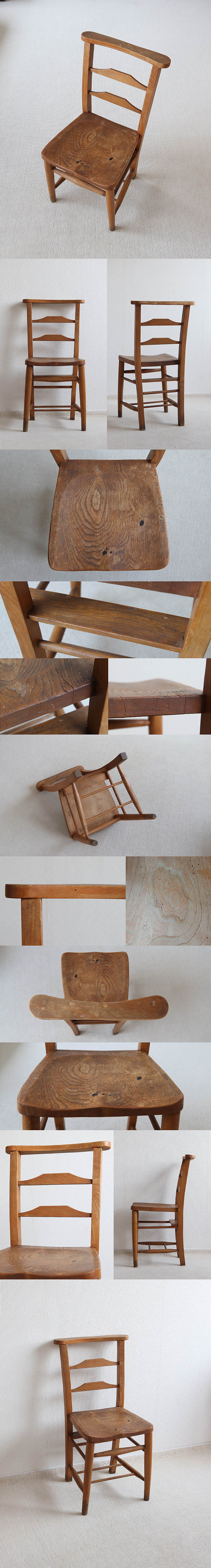 イギリス アンティーク チャーチチェア 教会椅子 木製 カントリー 