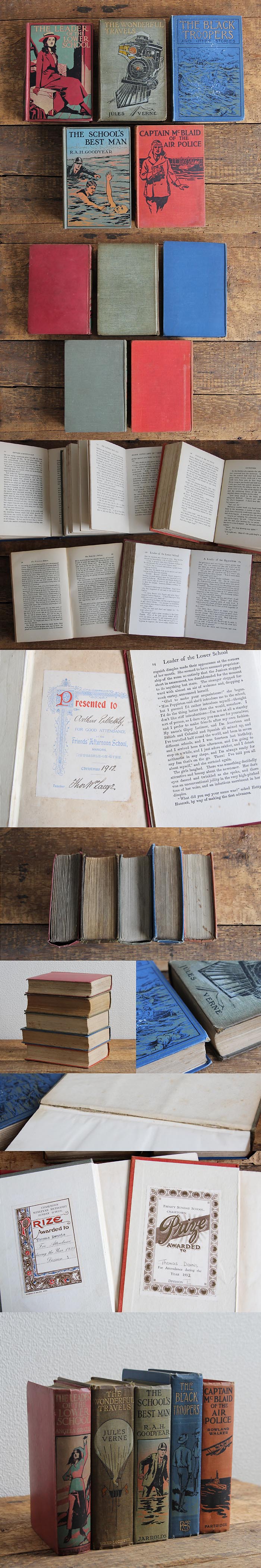 イギリス アンティークブック 5冊セット 古書 インテリア雑貨 洋書