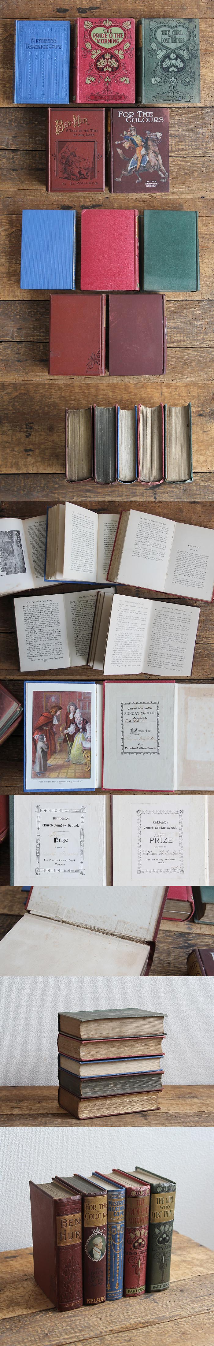 イギリス アンティークブック 5冊セット 古書 インテリア雑貨 洋書 